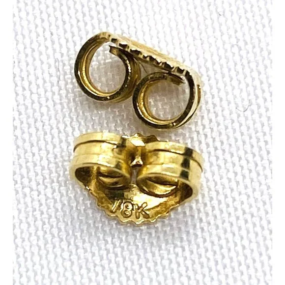 Roberto Coin White Stone 18K 750 Earrings - Picture 6 of 10